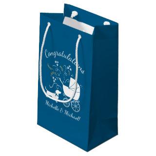 Dachshund Wiener Dog Baby Shower Blue Boy Small Gift Bag