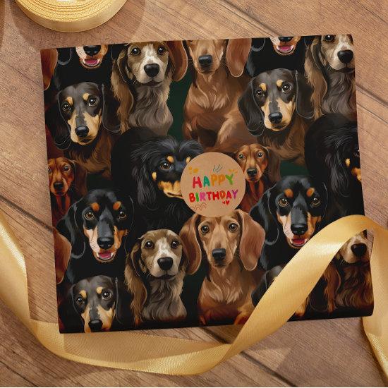 Dachshund ...wiener seamless pattern