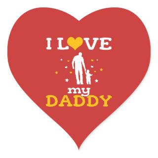 Dad Gift/Daddy Gift/I Love My Daddy Shirt/stuffs Heart Sticker