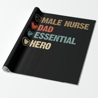 Dad Gift | Male Nurse. Dad. Essential. Hero