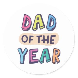 Dad of the Year Classic Round Sticker