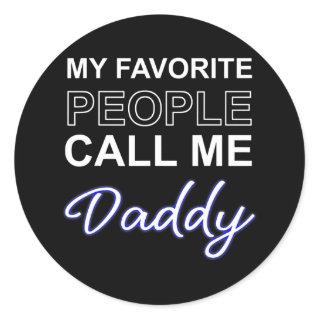 Daddy Pa USA Fathers Day Present Apparel Pop Classic Round Sticker
