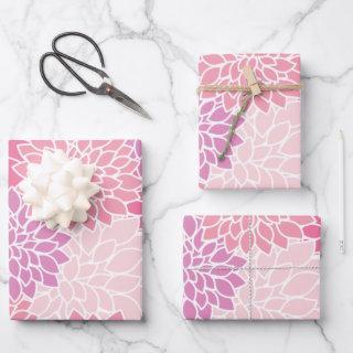 Dahlia Flowers, Pattern Of Flowers, Pink Dahlia  Sheets
