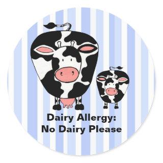 Dairy Allergy Farm Cow Personalized Label