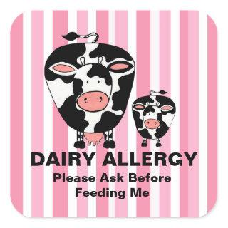Dairy Allergy Farm Cow Personalized Label