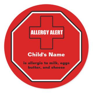 Dairy Allergy Medical Alert Custom Sml Sticker