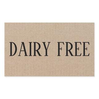 Dairy Free Allergy Safe Culinary Rectangular Sticker