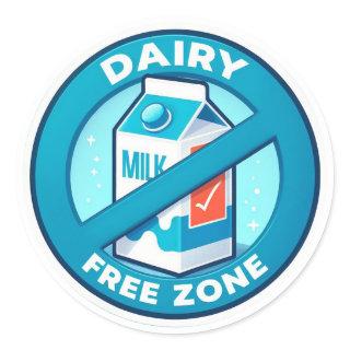 Dairy-Free Zone Classic Round Sticker