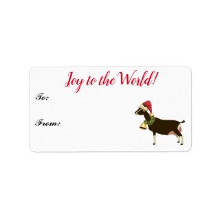 Dairy Goat Christmas Gift Tag