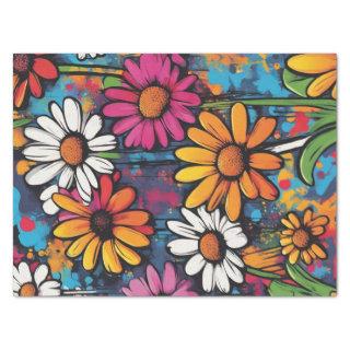 Daisy Delight Pop Art Blossoms decoupage paper