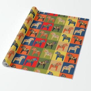 Dala Horse Swedish Folk Art Pattern