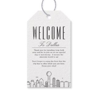 Dallas Skyline | Welcome Message Gift Tags