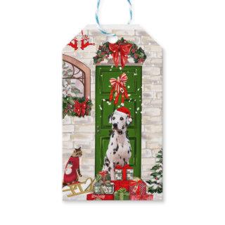 Dalmatian Dog Christmas Gift Tag