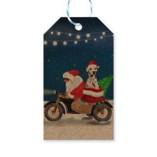 Dalmatian Dog Christmas Santa Claus   Gift Tags