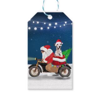 Dalmatian Dog Christmas Santa Claus   Gift Tags