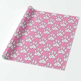 Dalmatian Paw Print Pattern Pink