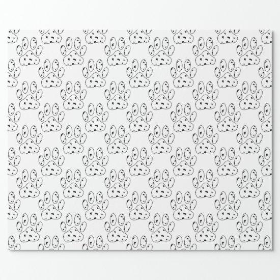Dalmatian Paw Print Pattern