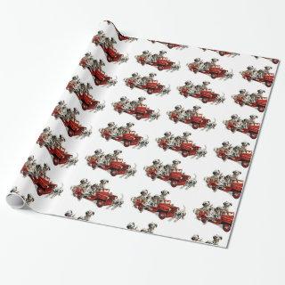 Dalmatian Pups with Fire Truck