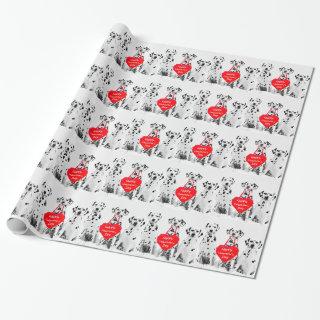 Dalmatians Dog Heart Happy Valentine's Day