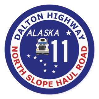 Dalton Highway, North Slope Haul Road Classic Round Sticker