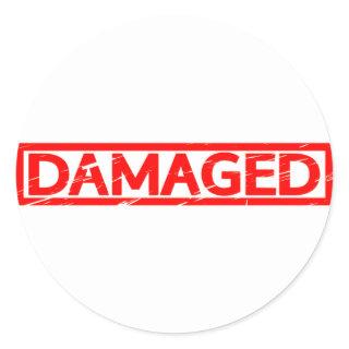 Damaged Stamp Classic Round Sticker
