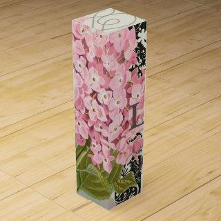 Damask Pattern Floral Decor Pretty Wine Box