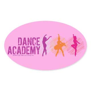 Dance Academy Color Dancers Logo Oval Sticker