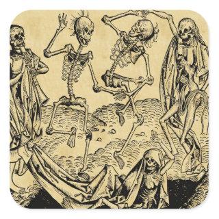 Dance Of Death By Michael Wolgemut 1493 Square Sticker