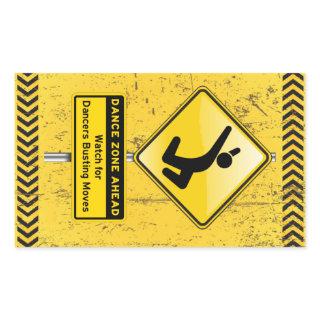 Dance Zone Ahead-Watch for Dancers Busting Moves! Rectangular Sticker