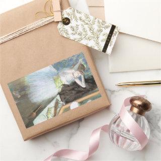 Dancer in Her Dressing Room by Edgar Degas Rectangular Sticker