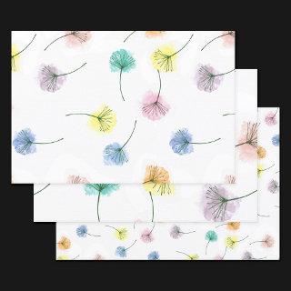 Dancing Dandelions | Watercolor Floral Pattern  Sheets