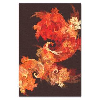 Dancing Firebirds Abstract Art Tissue Paper