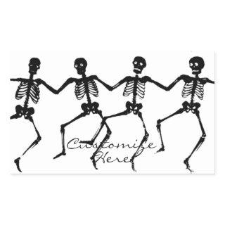 Dancing Skeletons Halloween Thunder_Cove Rectangular Sticker