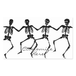 Dancing Skeletons Halloween Thunder_Cove Rectangular Sticker