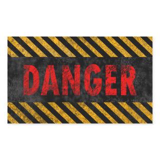 Danger Rectangular Sticker