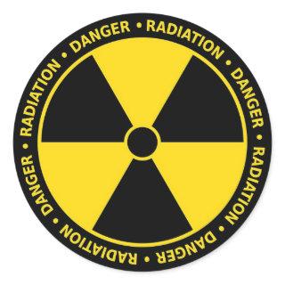 Danger Sign Classic Round Sticker