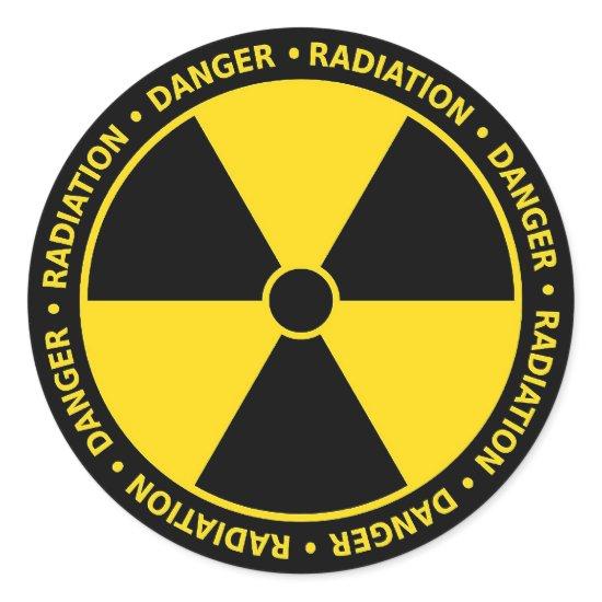 Danger Sign Classic Round Sticker