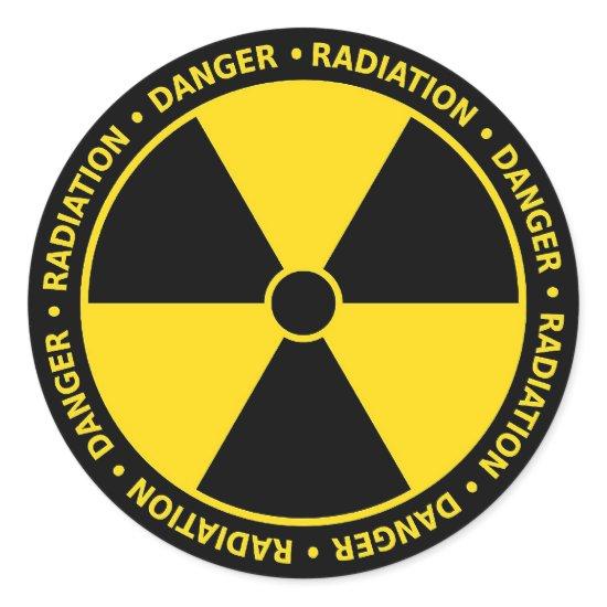 Danger Sign Classic Round Sticker