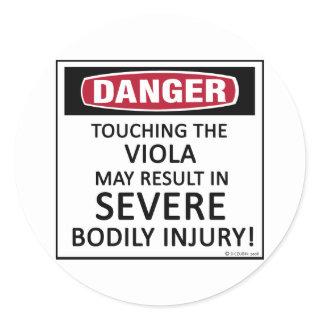 Danger Viola Classic Round Sticker
