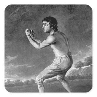 Daniel Mendoza, engraved by Henry Kinsbury, 1789 Square Sticker