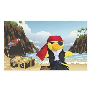 Danny Duck the Pirate Rectangular Sticker