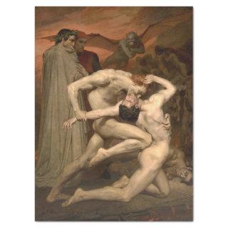 Dante and Virgil in Hell (by Bouguereau) Tissue Paper