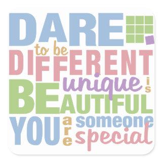 Dare To Be Different stickers