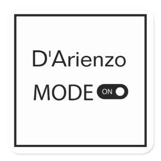 D'Arienzo mode funny Tanguero Tango Dancer Milonga Square Sticker