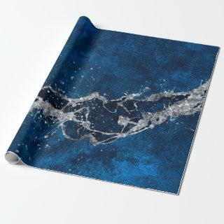 Dark Blue and Silver Abstract N3