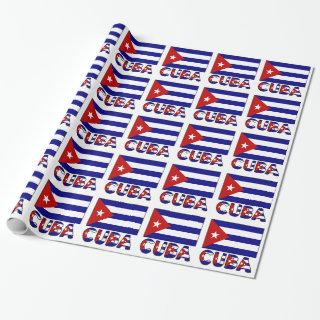 Dark Blue Cuban Flag and Cuba