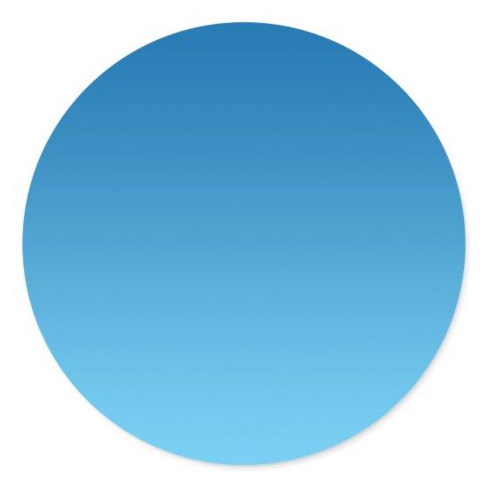 Dark Blue Ombre Classic Round Sticker