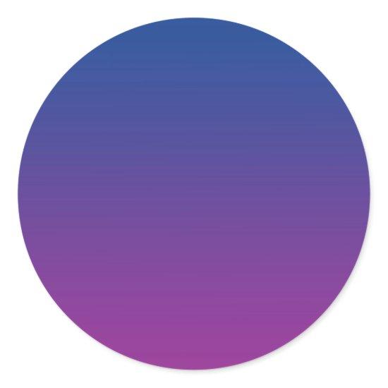 Dark Blue & Purple Ombre Classic Round Sticker