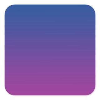 Dark Blue & Purple Ombre Square Sticker