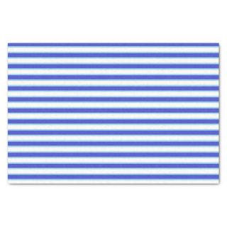 Dark Blue, White and Pastel Blue Stripes Tissue Paper